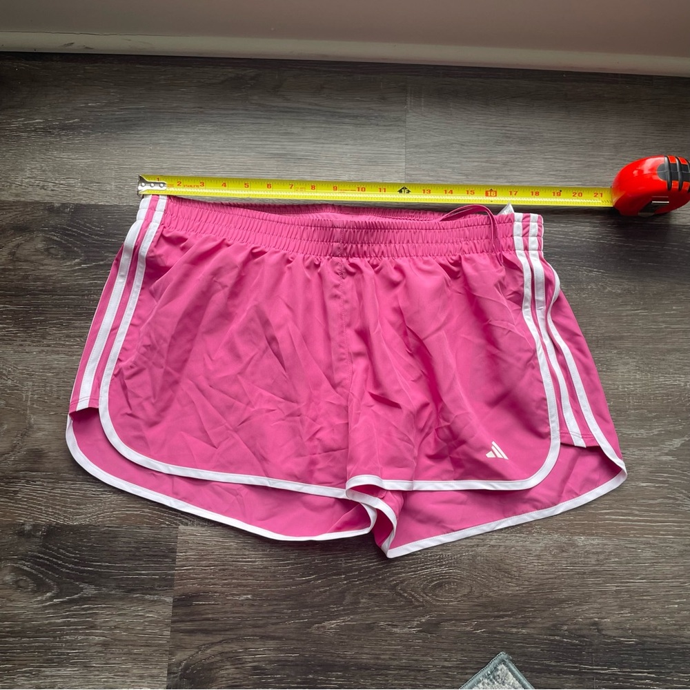 NEW Adidas Aeroready Women’s 3” Pink Shorts, Size XL